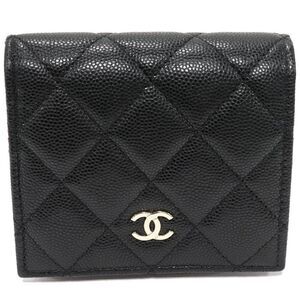Chanel Caviar Skin Bifold Wallet Black